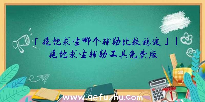 「绝地求生哪个辅助比较稳定」|绝地求生辅助工具免费版